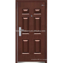 Fuerte seguridad acero puerta (JKD-234) madera Exterior puerta de acero para el diseño de la puerta blindada